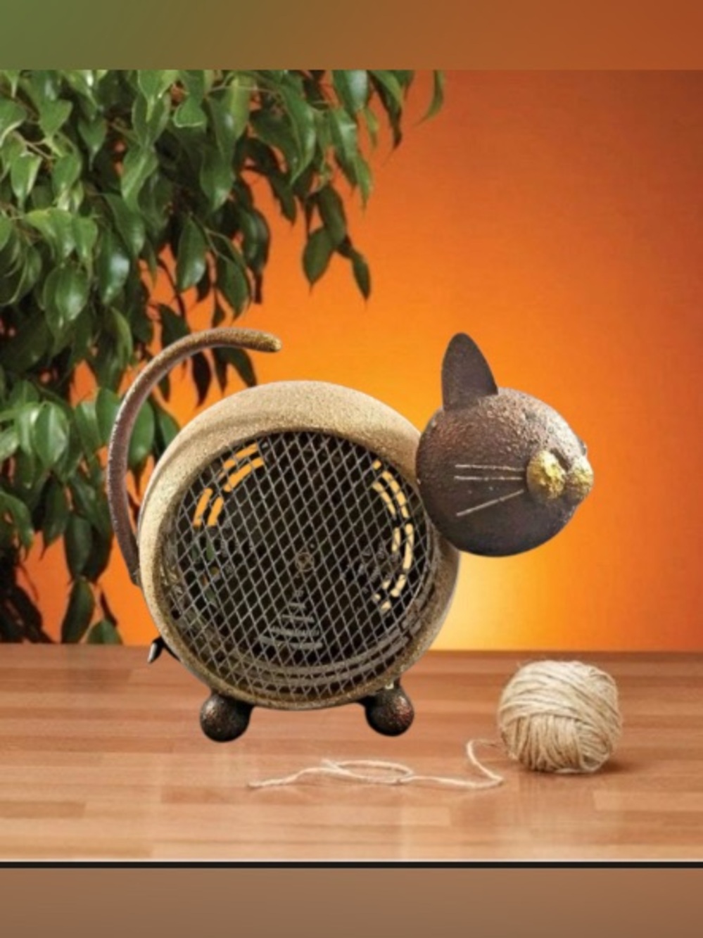 Deco Breeze Cat Figurine Electric Heater Fan
